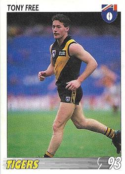 1993 Select AFL #48 Tony Free Front
